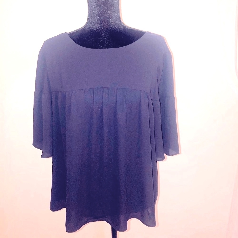 Ann Taylor Navy Blue Blouse!